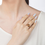 Кольцо Qudo Firenze smoked topaz 16 мм 610763/16.0 BR/RG
