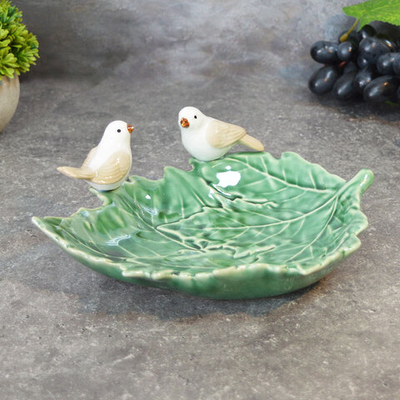Блюдо сервировочное 22*19,5*8,5см "Birdies", фарфор