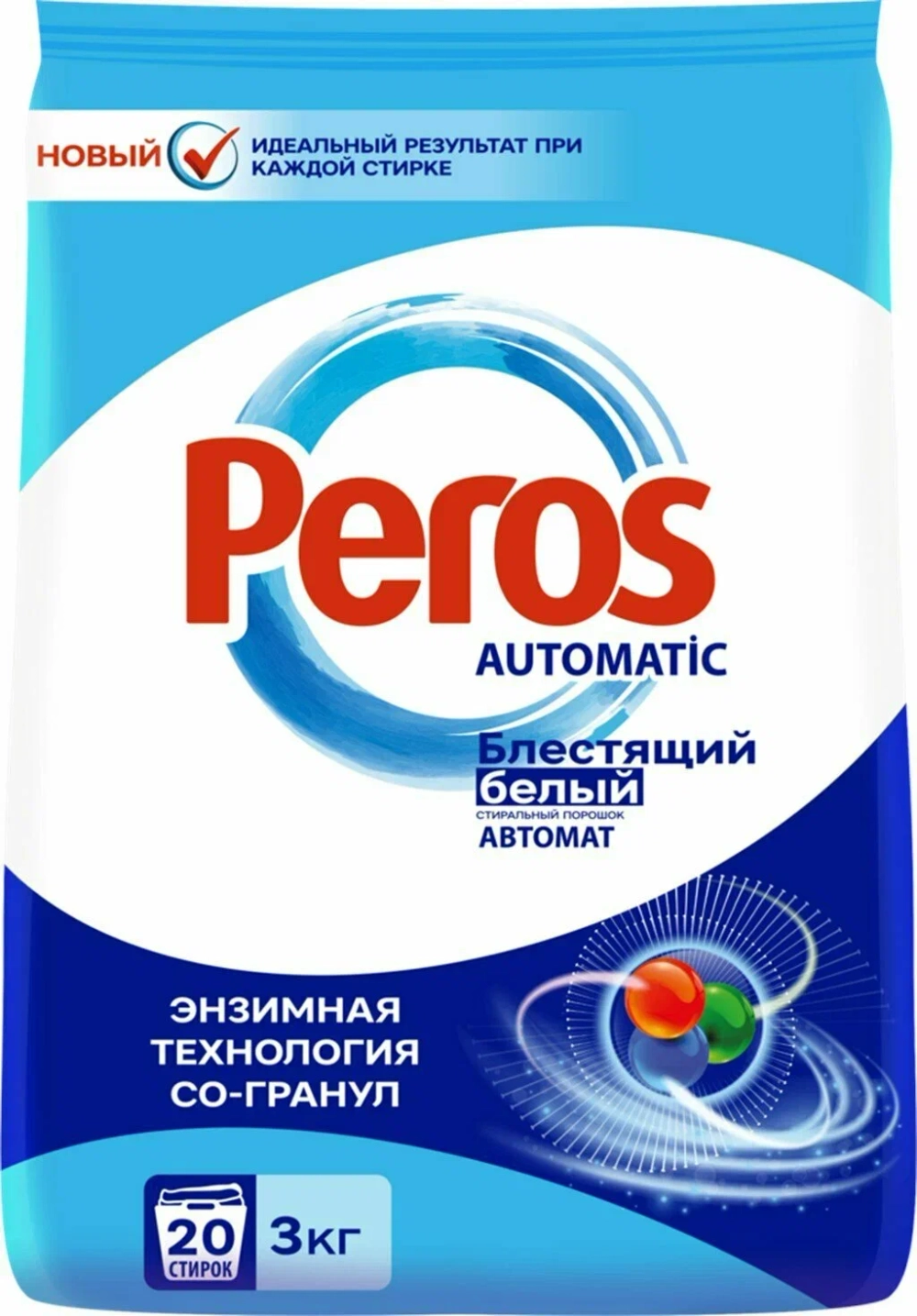 Peros Стиральный порошок 3кг Для белого