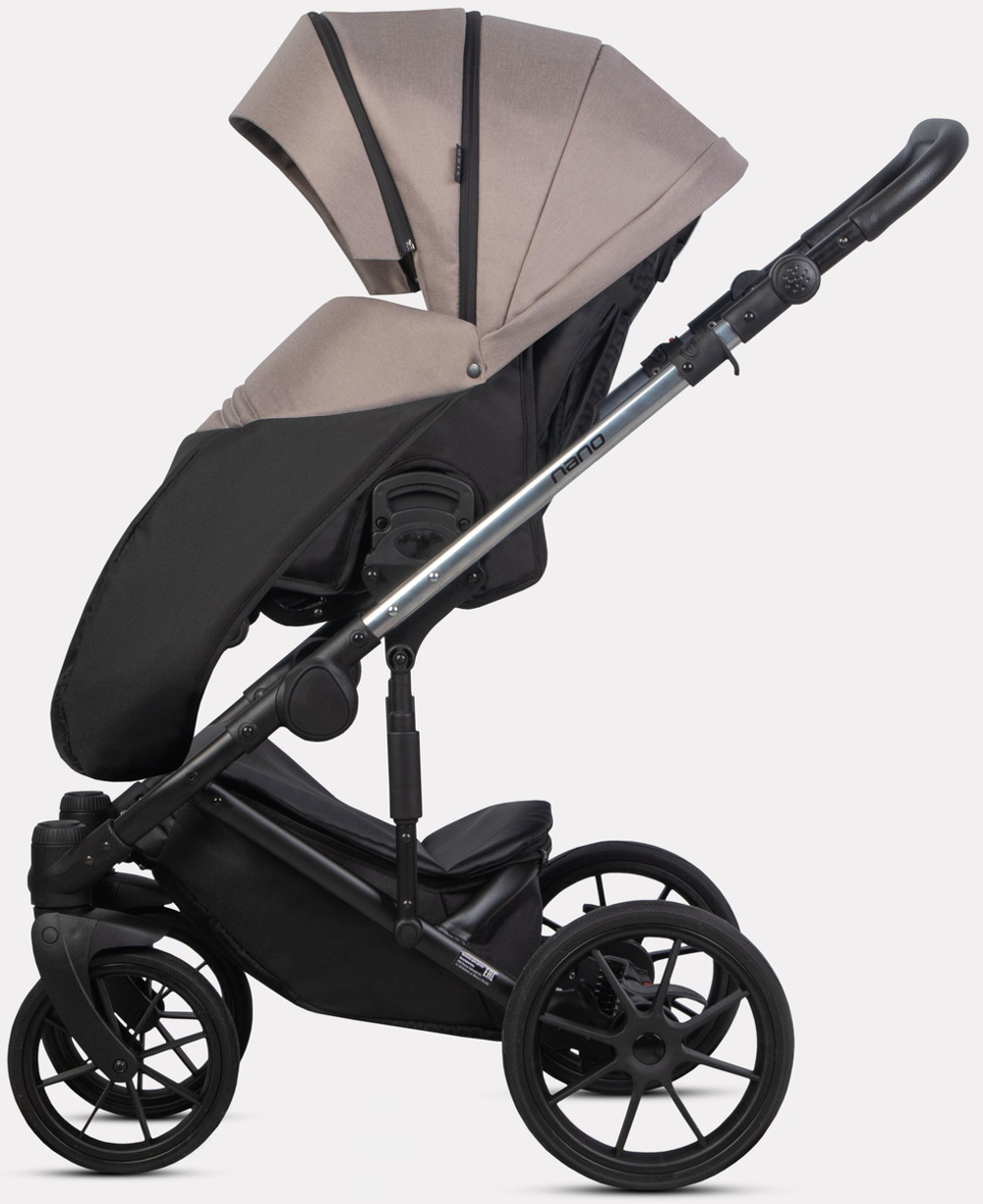 Детская коляска Riko Nano Thermo 3 в 1 с автокреслом Rant Cruise Black 11 Cappucino (бежевый)