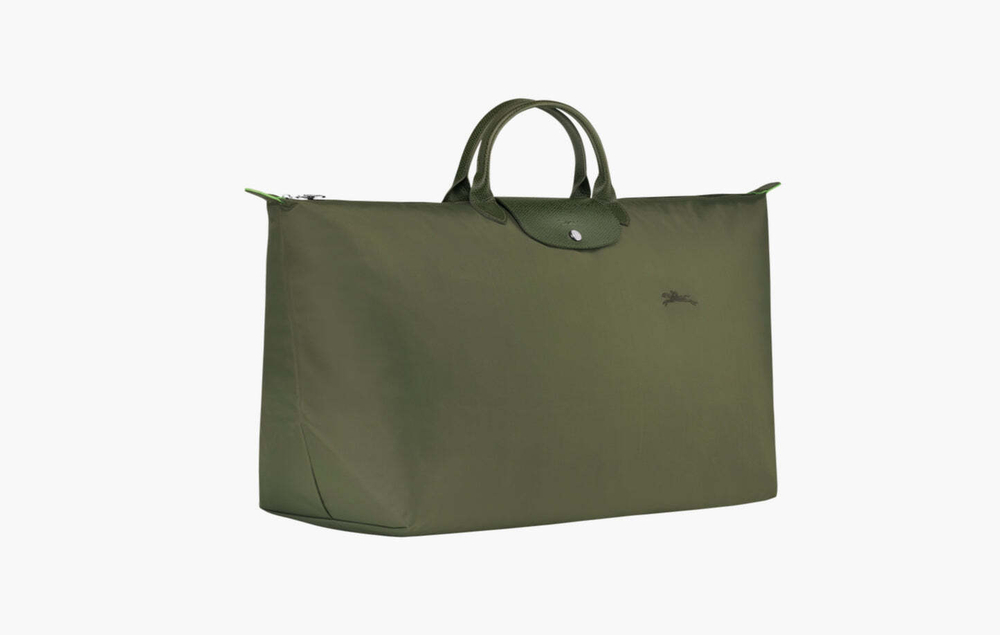 Longchamp Le Pliage Green Recycled Canvas M Travel Bag "Forest"