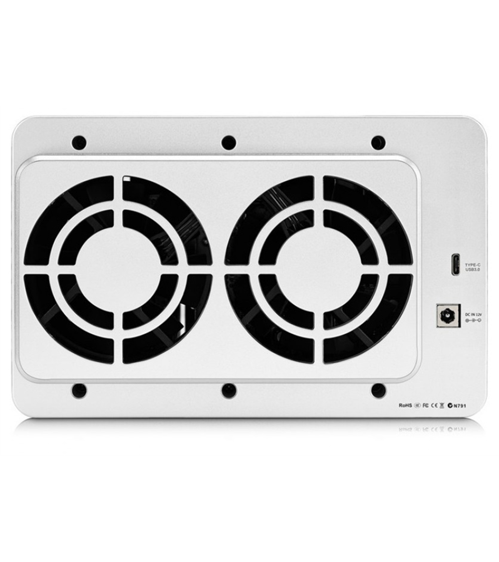 Система хранения данных TerraMaster D5-300 DAS tower/2xHDDs RAID0,1,10,5,JBOD/up to 5 SATA(3,5' or 2,5')/1xUSB3.1 Type-C gen1/1xPS/1YW
