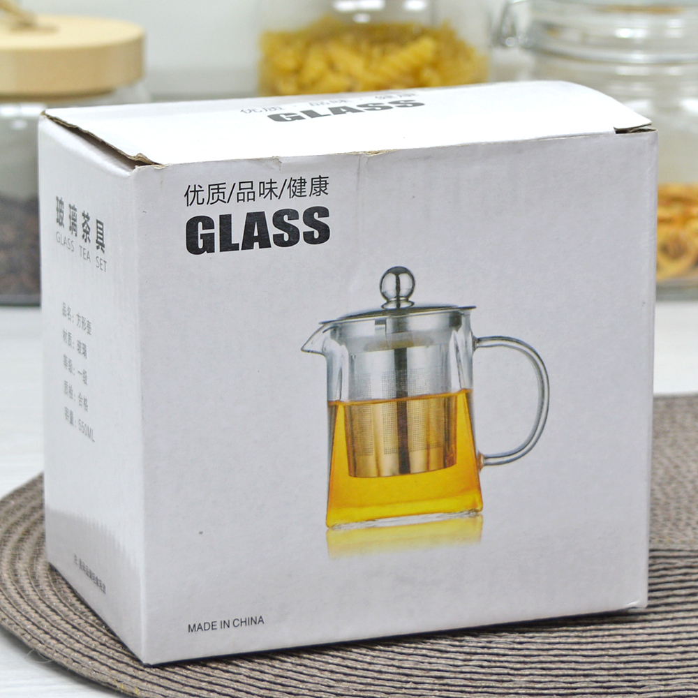 Чайник заварочный 0,55л стеклянный, BH-0011