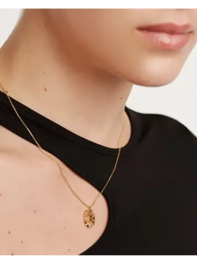 Колье Буква X серебро 925 пробы покрытое золотом