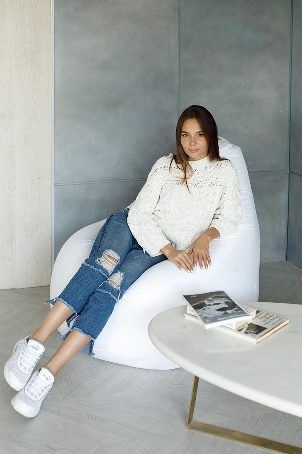 Кресло Мешок Груша Белое (Оксфорд) (2XL, Классический)