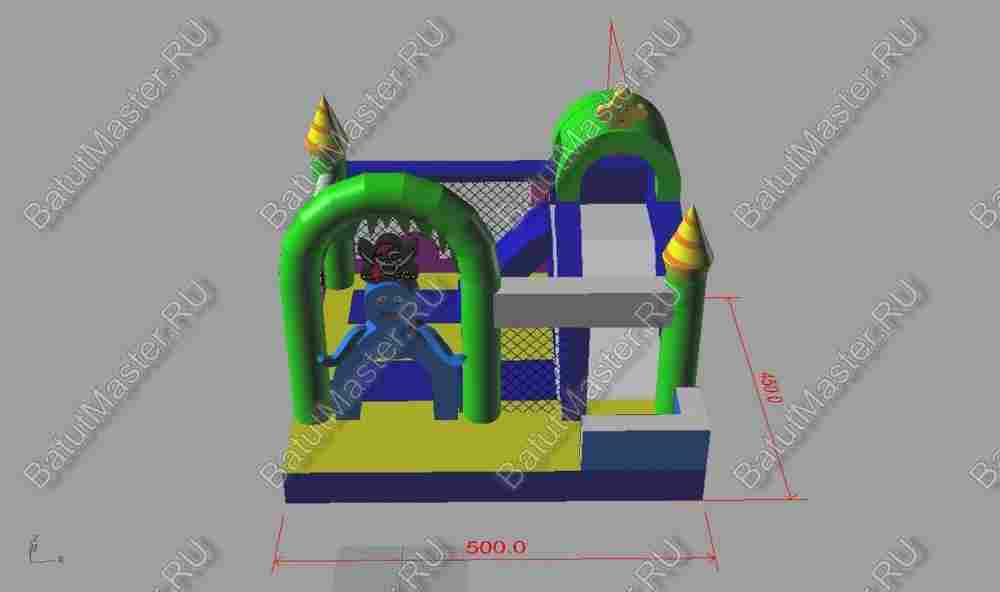 Коммерческий надувной батут "Осьминог"