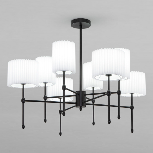 Умный потолочный светильник с тканевыми абажурами 60162/8 черный