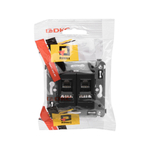 Компьютерная розетка RJ-45 в стену, кат.5e двойная, "Avanti", "Черный матовый"