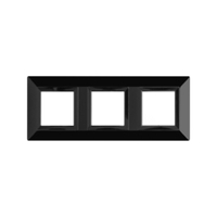 Рамка из металла, "Avanti", черная, 3 поста (6 мод.)