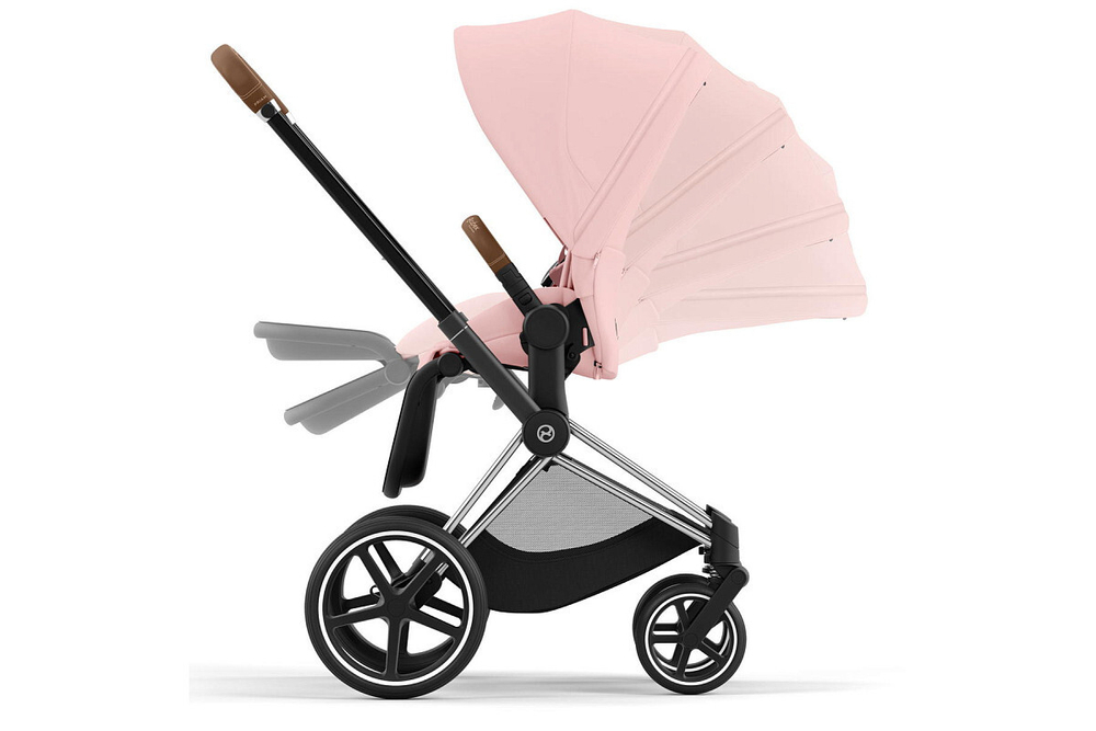 Коляска 2 в 1 Cybex Priam IV Peach Pink, шасси Chrome Brown