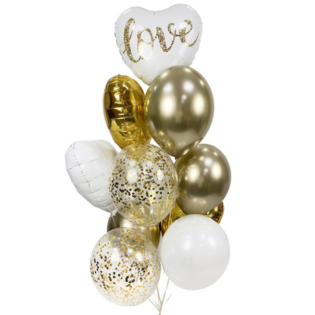 Букет из воздушных шаров "Золотая Любовь"