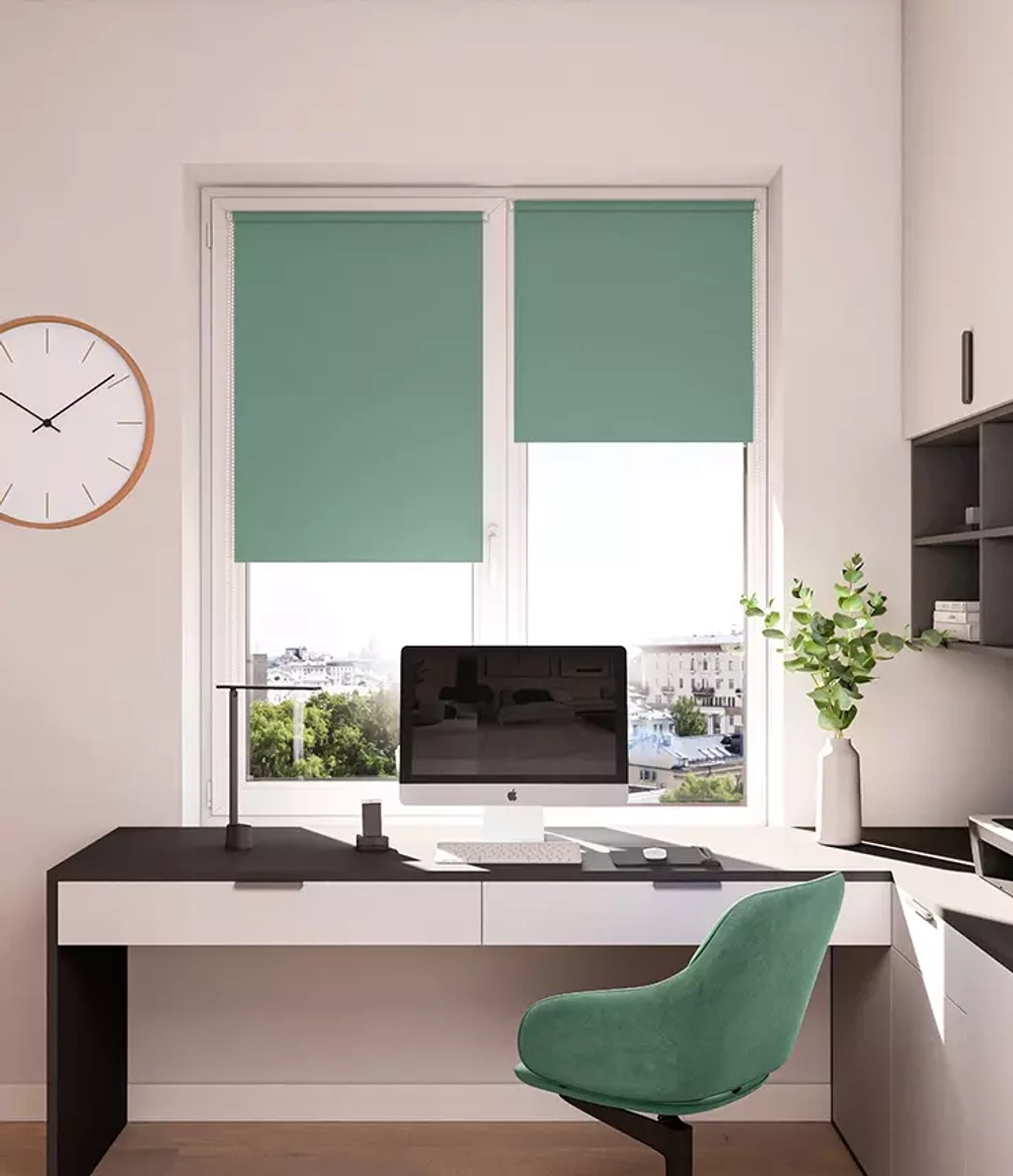 Рулонные шторы блэкаут Фэшн Шалфей