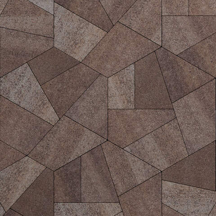 Тротуарная плитка ОРИГАМИ Листопад гранит Хаски, комплект из 6 видов плит
