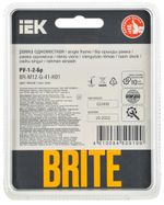 BRITE Рамка 1-местная РУ-1-2-Бр стекло белый RE IEK