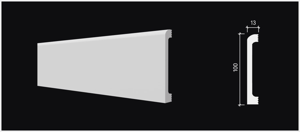 Комплектующий элемент DD707/U6 для плинтуса - конверт в стену влево