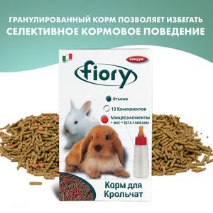 Уценка! Срок до 05.2024/ Корм для крольчат FIORY Puppypellet гранулированный