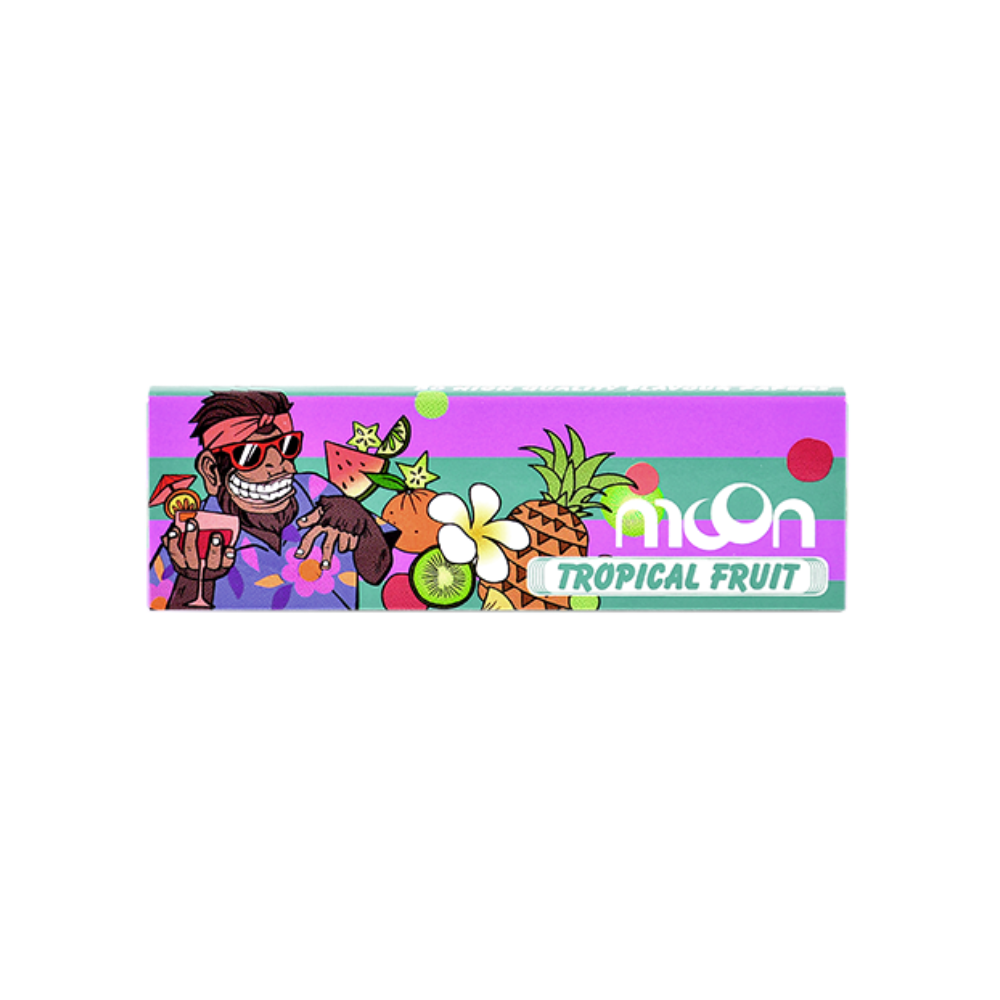 Бумага для сигарет "Moon" Flavoured Тропические фрукты 70mm 14г/м 50л*20шт