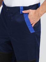 Костюм ProfLineBase-1 (тк.Твил,210) брюки, т.синий/черный/васильковый