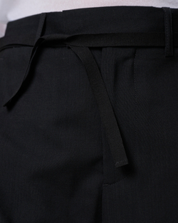 MM6 MAISON MARGIELA БРЮКИ ЖЕНСКИЕ ЧЕРНЫЕ С ЗАПАХОМ