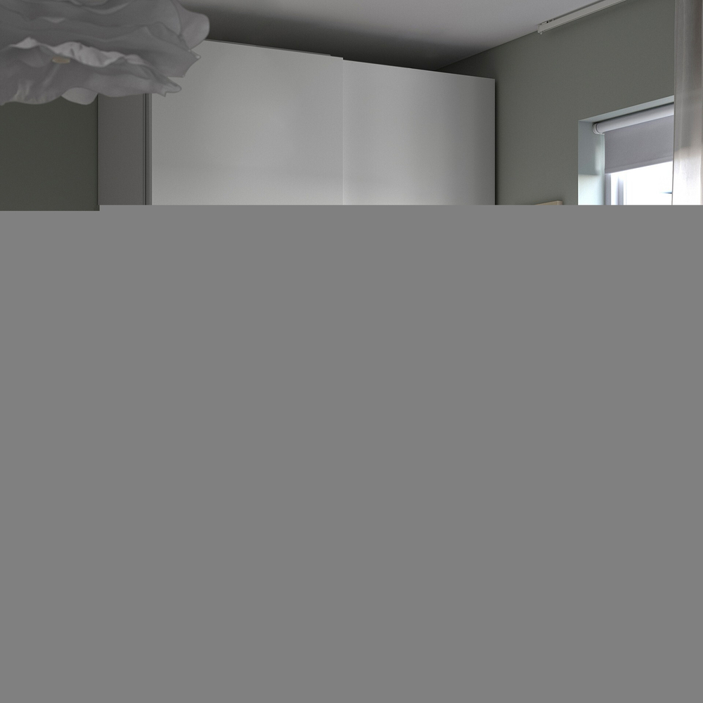 Шкаф-купе PAX HASVIC IKEA комбинация с 2 полками (белый)  140*50*240