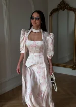 Платье Фото из Парижа, Молочный