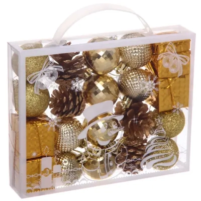 Набор украшений «Карнавал» 4 см, Золото, шампань