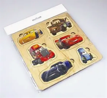 Пазл деревянный "Тачки" (21х21см) Дисней