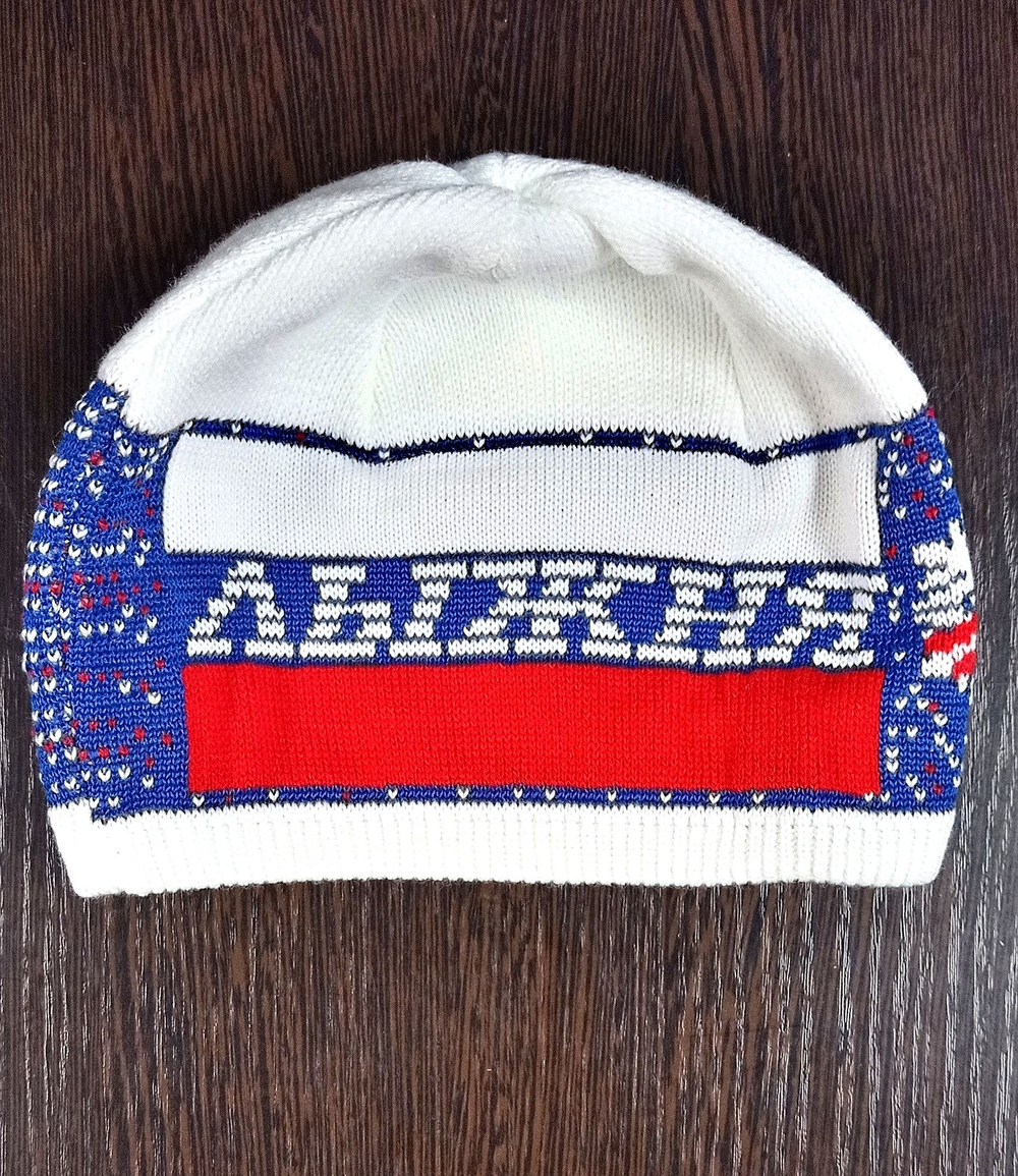 Шапка зимняя "Лыжня России", шерсть, цвет Флаг России