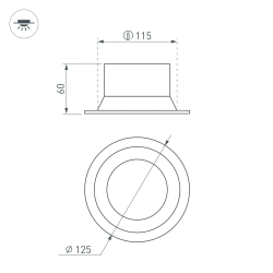 Светильник MS-BREEZE-BUILT-R125-16W Warm3000 (WH, 90 deg, 230V) (Arlight, IP20 Металл, 5 лет) 036614(1)