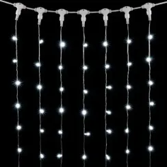 Светодиодный занавес с колпачком 2*3 м., 600 белых LED ламп, прозрачный провод ПВХ, IP65, LTC (PCL602CAP-10-2W)