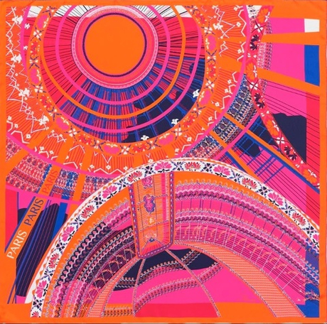 Платок PARIS NEONПлаток 100% Petrusse 105x105 Оранжевый / Розовый / Синий