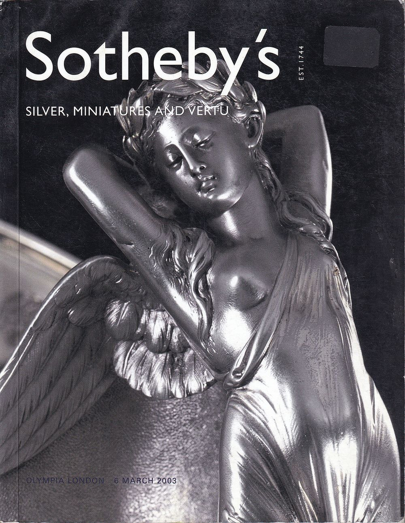 Каталог аукциона Sotheby’s, Лондон, Серебро, миниатюры и предметы роскоши от 6 марта 2003 года