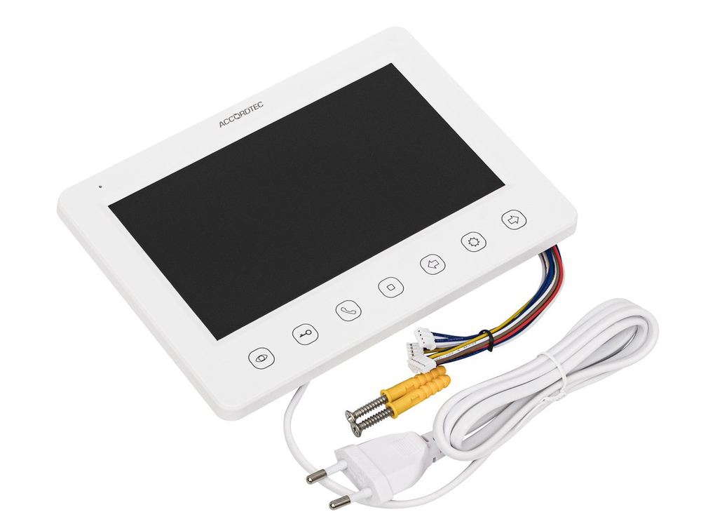 AT-VD751C/M/SD WH Монитор домофона цветной с функцией «свободные руки» AccordTec