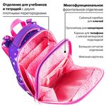 Ранец BRAUBERG PREMIUM, 2 отделения, с брелком, "Shining girl", 38х29х16 см, 270592