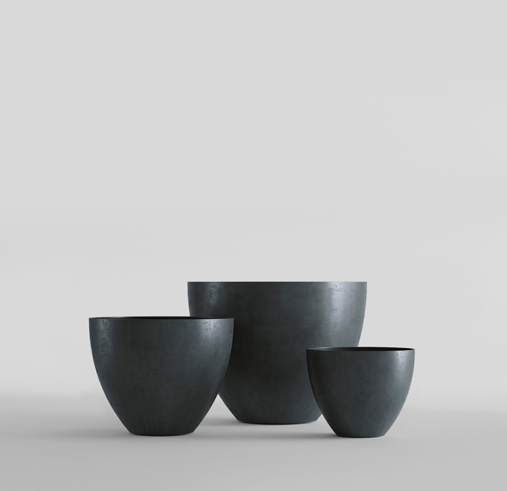 Кашпо, коллекция Concrete (Midnight), форма UPON