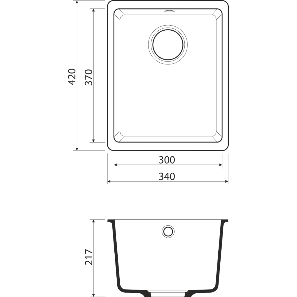 Кухонная мойка Omoikiri Kata-34-U-BE