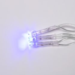 ULD-B12006-195-TTK BLUE IP44 Бахрома светодиодная с эффектом мерцания. 12м. Соединяемая. 195 светодиодов. Синий свет. Провод прозрачный. ТМ Uniel