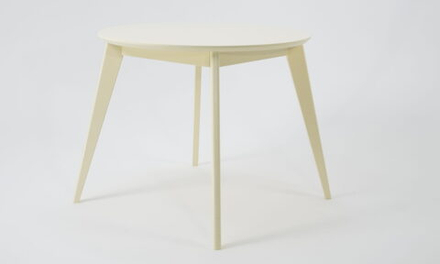Стол Zip-mebel Сканди К 100 слоновая кость со стульями Ингольф слоновая кость