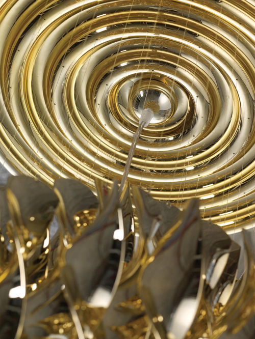 Подвесной дизайнерский светильник  Spiral SP01 by Verpan Panton (золотой)