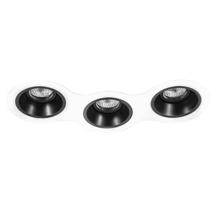 Комплект из светильников и рамки Lightstar Domino Round (214696+214607+214607+214607) D696070707