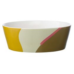 Набор из двух салатников горчичного цвета с авторским принтом из коллекции Freak Fruit, 16см