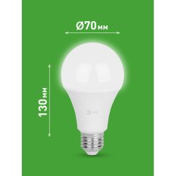 Лампа светодиодная ЭРА GREEN LINE LED A65-30W-840-E27 GL 30Вт груша яркий белый свет E27 | Лампы cветодиодные Груша (A)