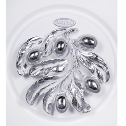 Полка ключница Oliva Branch (Олива Бранч) 2 Айс Античное серебро