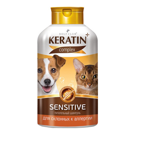 Rolf Club Keratin+ "Sensitive" Шампунь для аллергичных кошек и собак 400мл