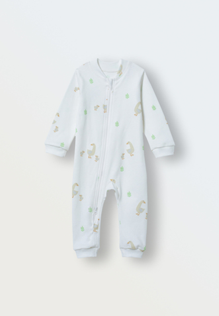 Слип хлопковый на молнии с манжетами (гуси)