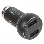 Автомобильное зарядное устройство USB Hoco Z22 (3.1A, 2 порта, с дисплеем) Черный