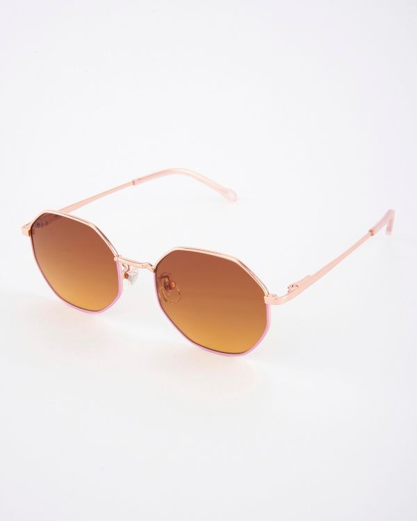 Очки солнцезащитные Spunky Ring Dong 2 Gold-Pink. gradient brown - фото 2