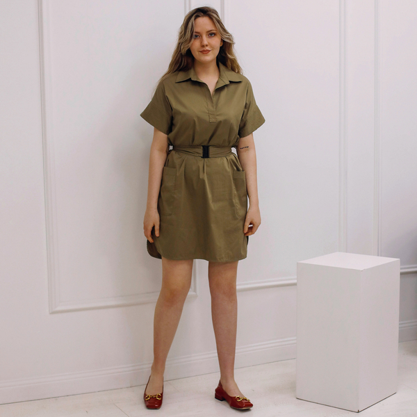 Платье, цвет олива, Италия