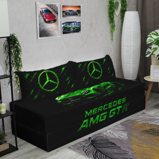 Бескаркасный диван кровать раскладной "Mercedes-Benz GT AMG"