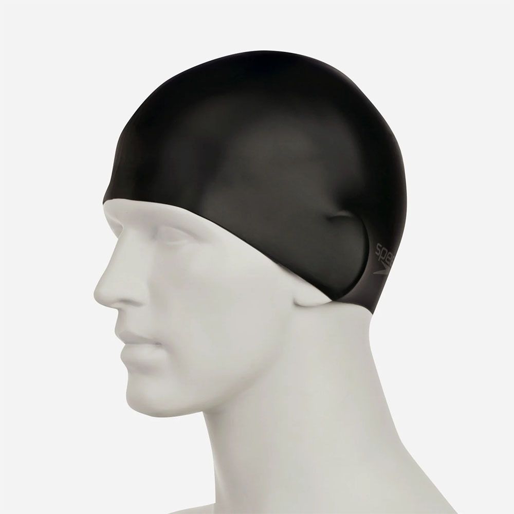 Шапочка для плав. SPEEDO Plain Molded Silicone Cap, 8-709849097, ЧЕРНЫЙ, силикон